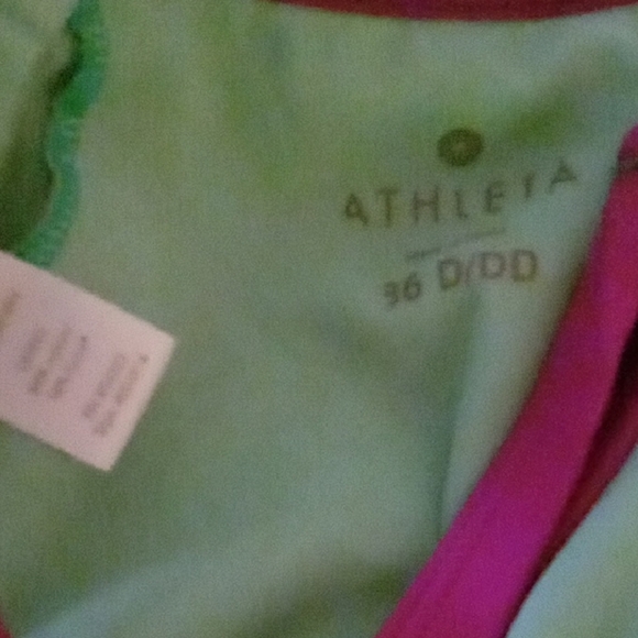 Athleta Pink Sleeveless Cut Out Crop Swim One Piece - Picture 4 of 4